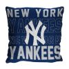 Yankees OFFICIAL MLB "Stacked" Woven Pillow; 20" x 20"