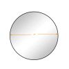 Wall Mirror 48 Inch Oversized Big Size Black Circular Mirror Metal Framed Mirror Round Vanity Mirror Dressing Mirror, for Bathroom, Living Room, Bedro