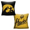 Iowa OFFICIAL NCAA "Invert" Woven Pillow; 20" x 20"