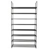 2 Set 4 Tiers Shoe Rack Shoe Tower Shelf Storage Organizer For Bedroom, Entryway, Hallway, and Closet Gray Color