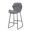 Set of 2, Leather Bar Chair with High-Density Sponge, PU Chair Counter Height Pub Kitchen Stools for Dining room,homes,bars, kitchens,Gray