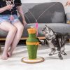 Vintage Vase-shaped Cat Scratching Post with 3 Feather Toys