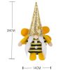 2PCS Bumble Bee Gnome Plush World Bee Day Decor Mr and Mrs Honeybee Spring Gnomes Plush Ornaments