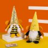 2PCS Bumble Bee Gnome Plush World Bee Day Decor Mr and Mrs Honeybee Spring Gnomes Plush Ornaments