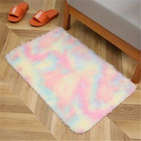 1pc, Tie-Dyed Plush Shag Furry Area Rug for Bedroom, Living Room, Nursery, and Kids Room - Ultra Soft and Fluffy, Washable, Non-Shedding, and Perfect (Color: Tie-dye Colorful, size: 19.69*31.5inch)