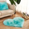 1pc, Fluffy Shaggy Area Rug, Solid Color PV Velvet Carpet, Plush Heart Shape Rug For Valentine's Day Wedding Anniversary Home Floor Decor, For Living