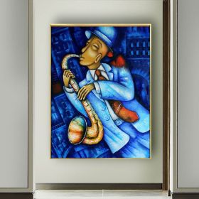 Hand Painted Oil Painting Abstract Wall Painting- musician Portrait Oil Painting On Canvas - Wall Art Picture -Acrylic Texture Home Decor (Style: 1, size: 150X220cm)