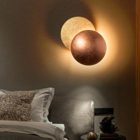 Phases of Moon Wall Fixture, Wall Lamp, Art Decor Style Ambient Accent Lights, Modern Luxury Lamp (Color: rose gold)